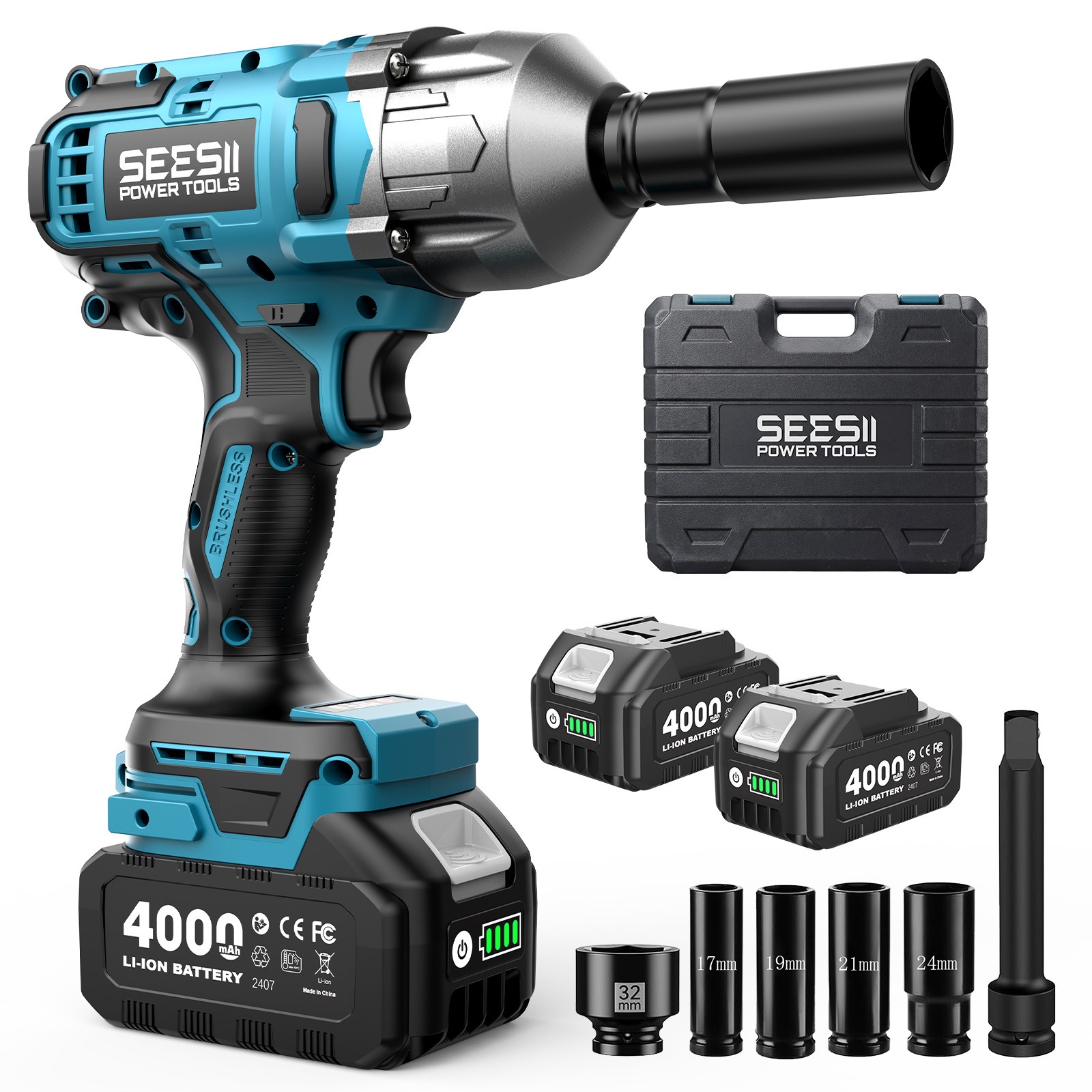 Electric Impact Wrench for Truck RV 1300N.M Cordless Impact Wrench