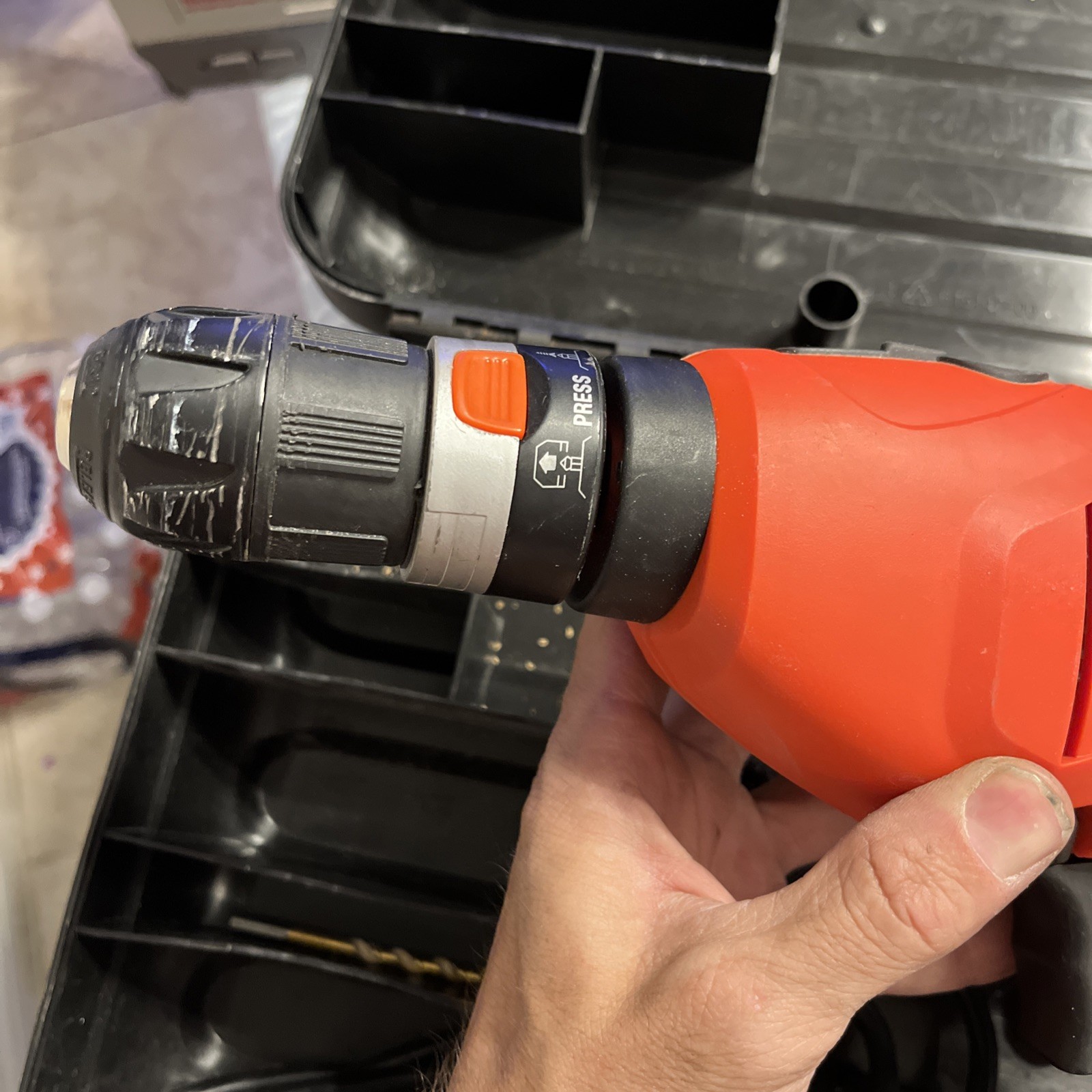 Black & Decker Quick Connect Drill Corded Orange and Black Drill 5Amp 120V