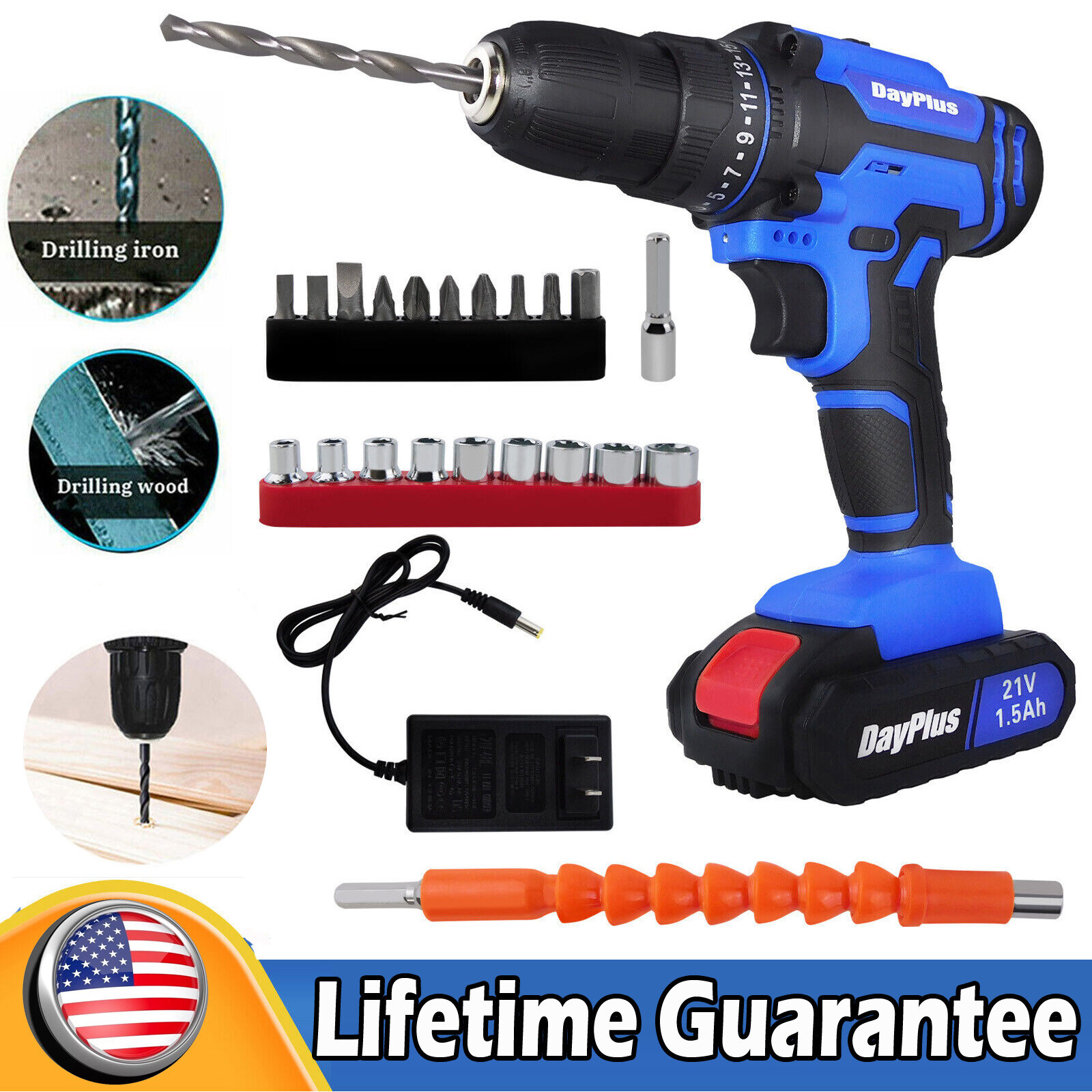2023 Cordless Drill and Impact Driver with Battery and Charger Drill Combo Set