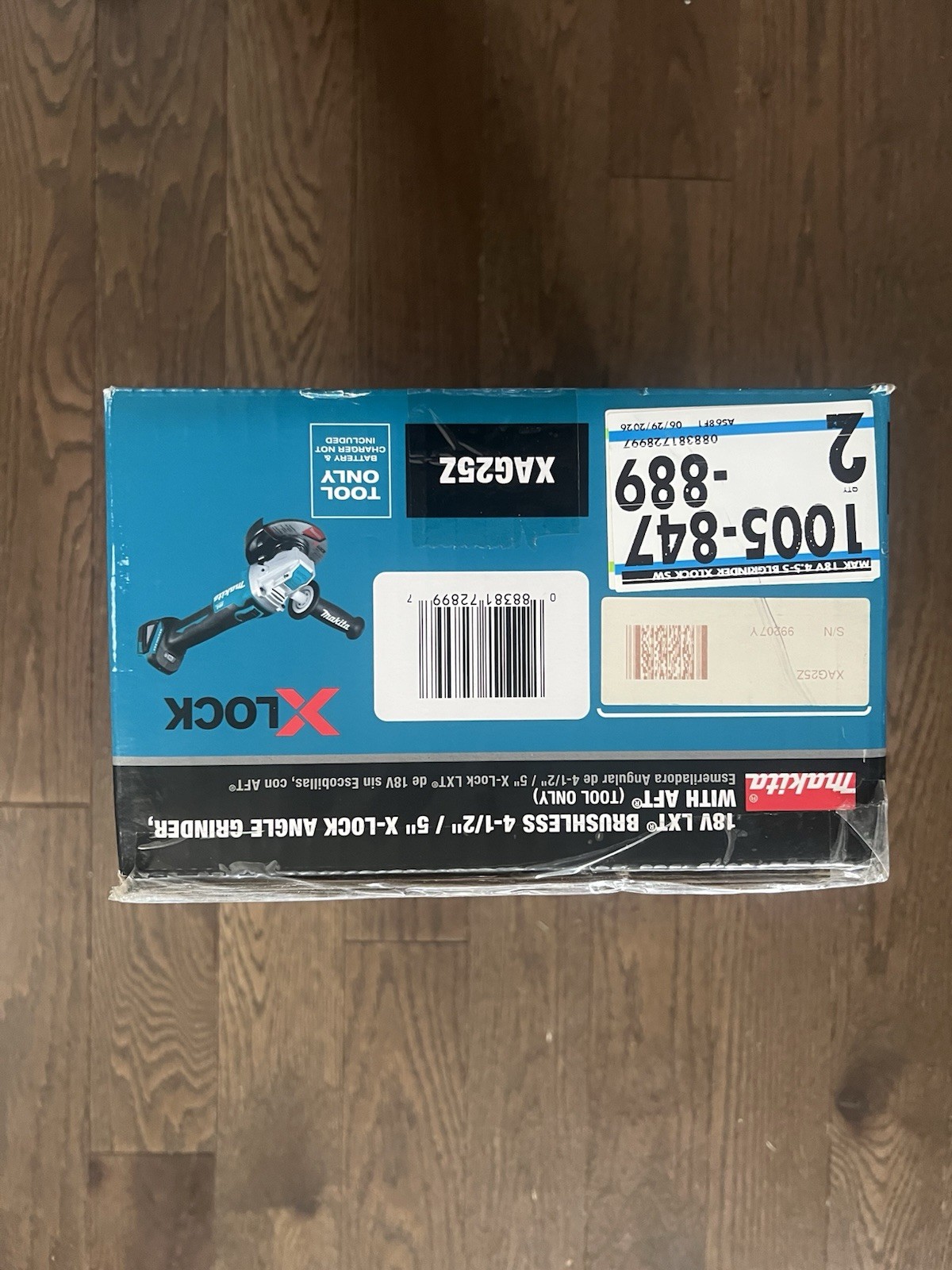 Makita XAG25Z Angle Grinder 18V LXT Lithium‑Ion Brushless Cordless X‑LOCK 4.5-5