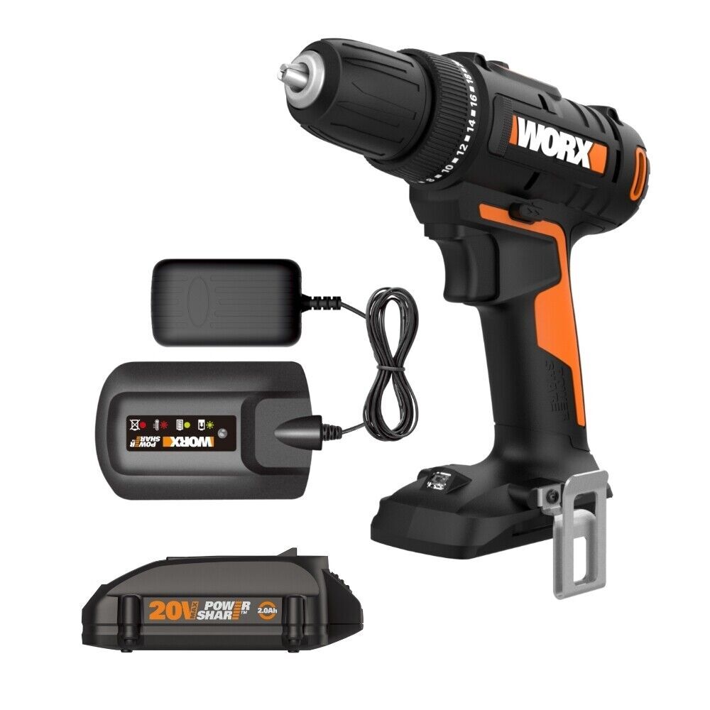 WX100L WORX 20V Cordless Power Share 3/8&Prime; Drill/Driver