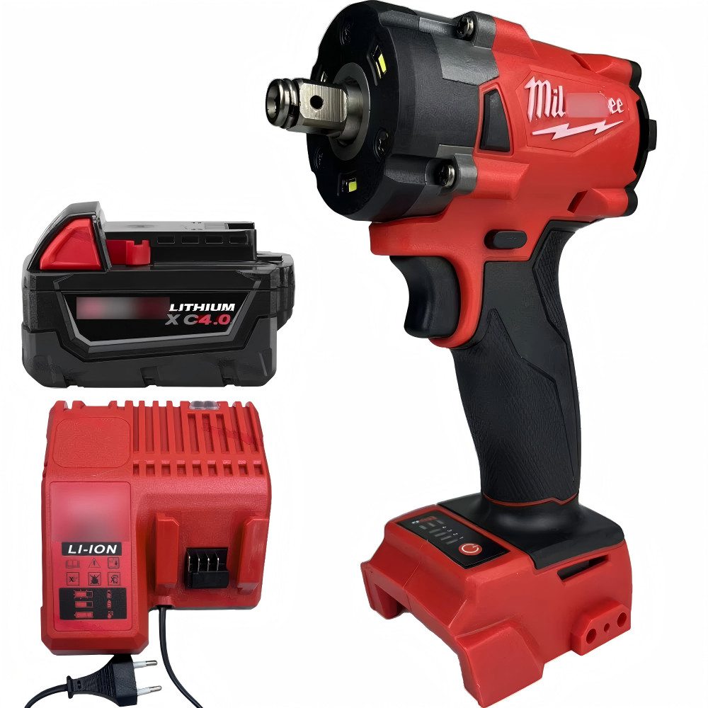 300N.M Brushless Impact Wrench 4 Gears Cordless Electric Driver 1/2&Prime; Socket Hig