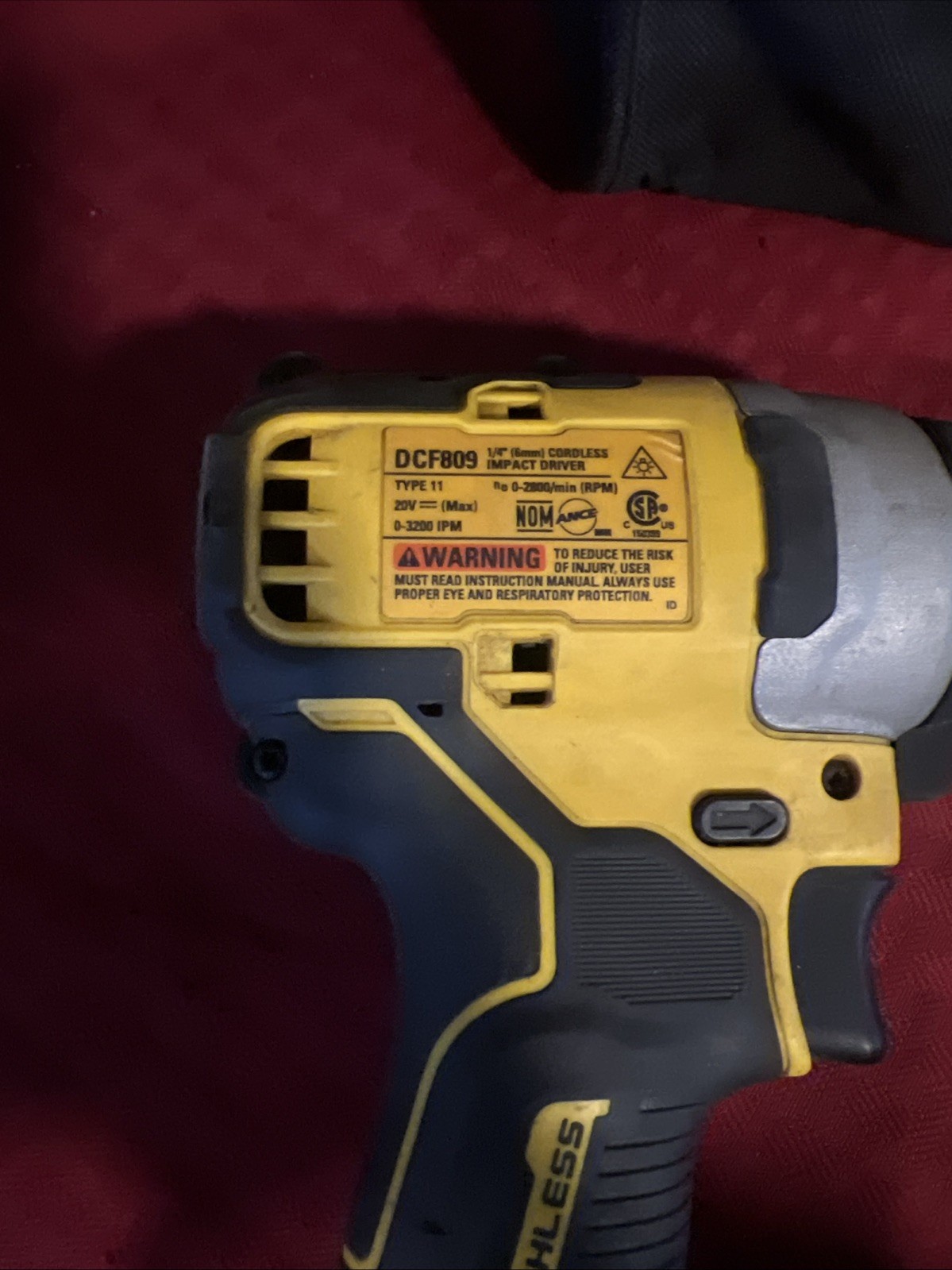 DeWalt DCF809 20V Brushless Impact Driver w/ Battery, Battery Charger Etc
