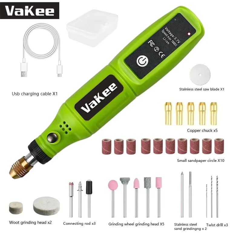 Mini Electric Drill USB Cordless Engraving Pen Rotary Tool Polisher