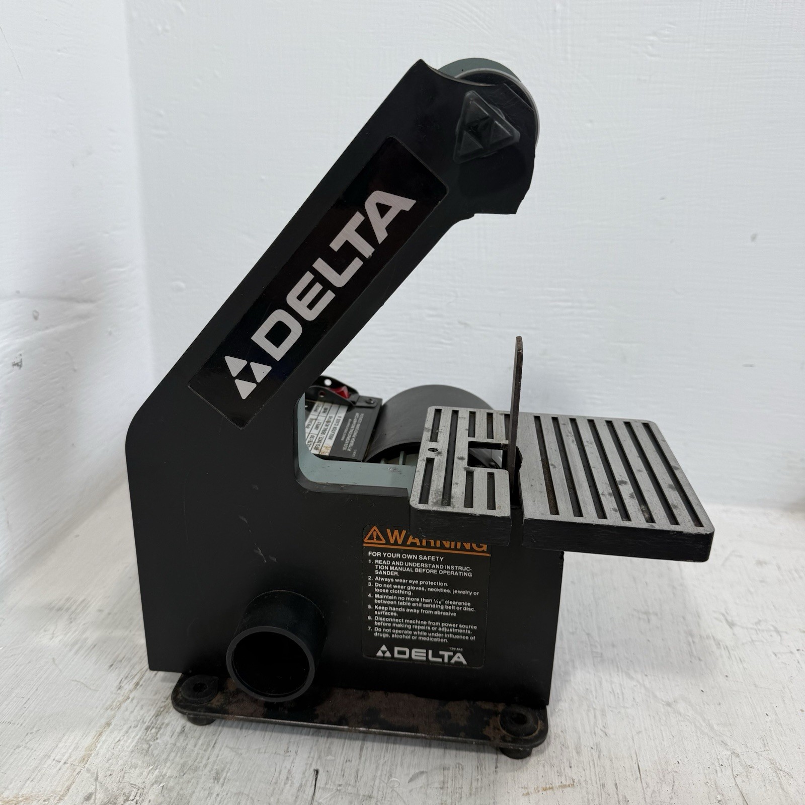 Delta 31-050 1 Inch Belt Sander 1/4 HP 3450 RPM Benchtop 120VAC 1PH 2A 0.25HP