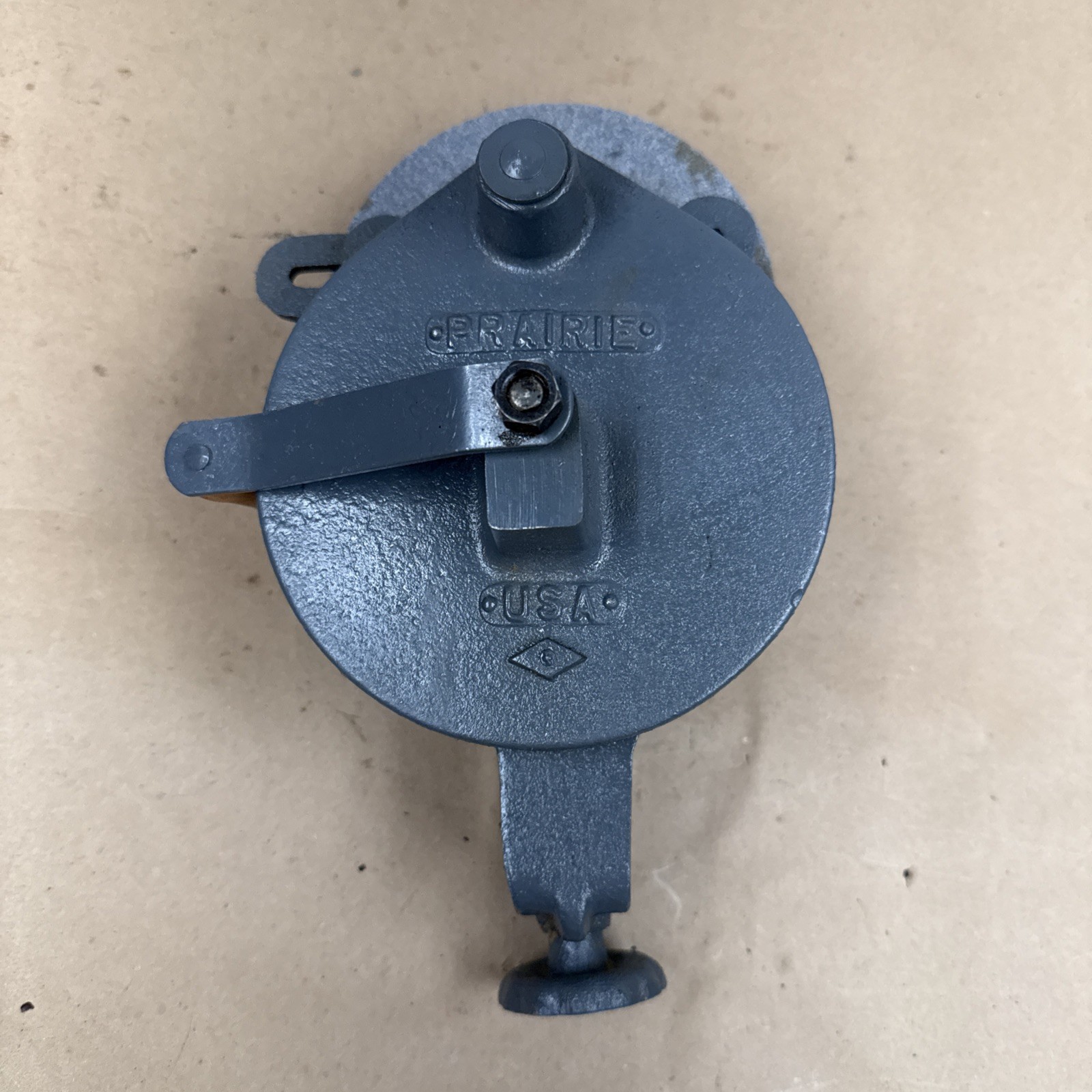 Prairie Tool Co. Hand Crank Bench Grinder 6&Prime; Diameter Wheel
