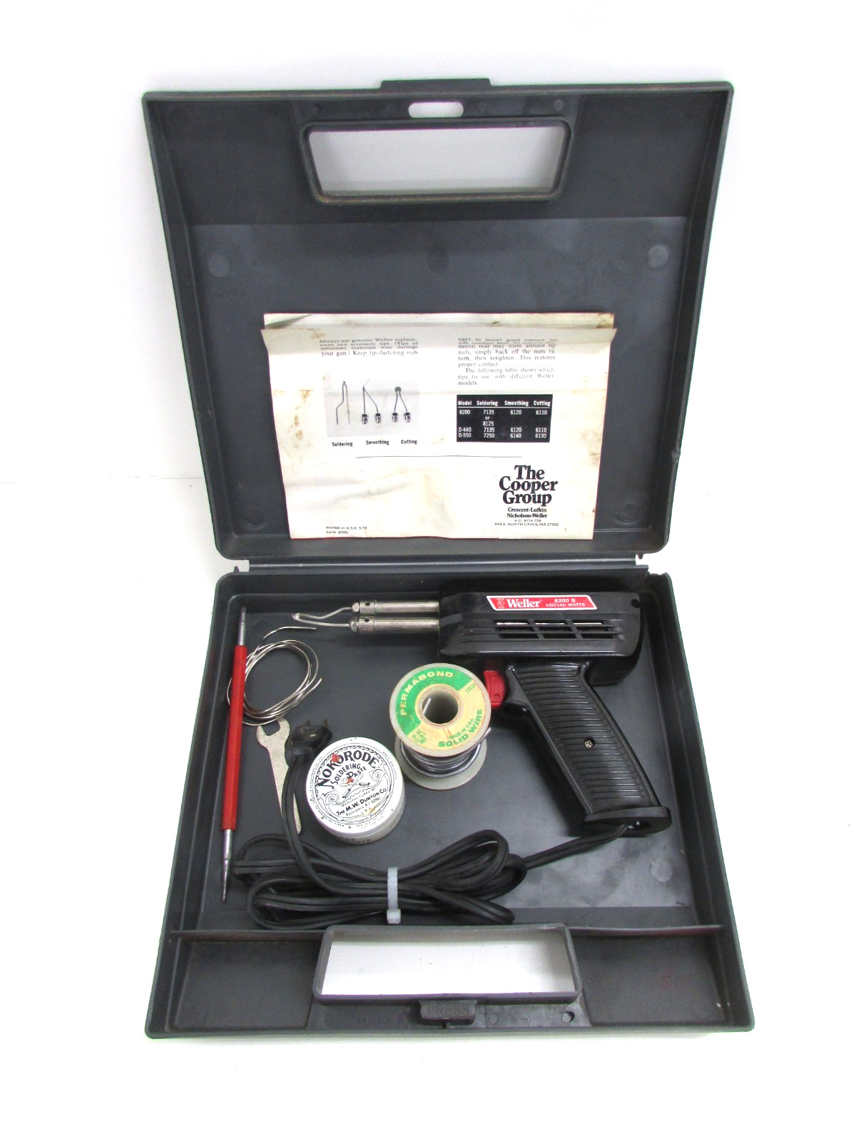 WELLER SOLDERING GUN MODEL: 8200 N, 100/140 WATTS SOLDERING KIT w/ SOLDER
