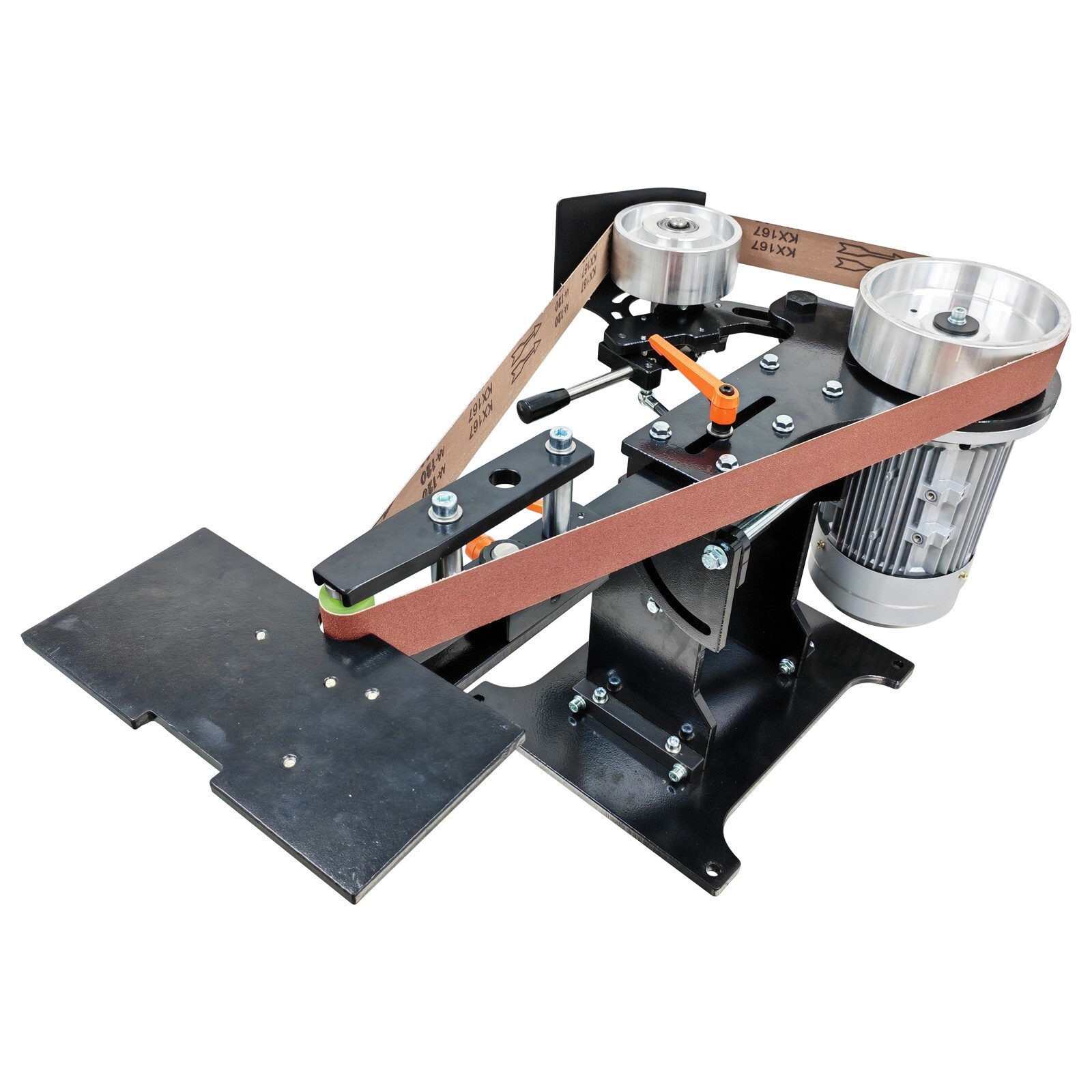 220V Belt Sander Grinder 71&Prime;x2&Prime; Arc/Flat/Concave Sander Can Be Flipped Multi-fun
