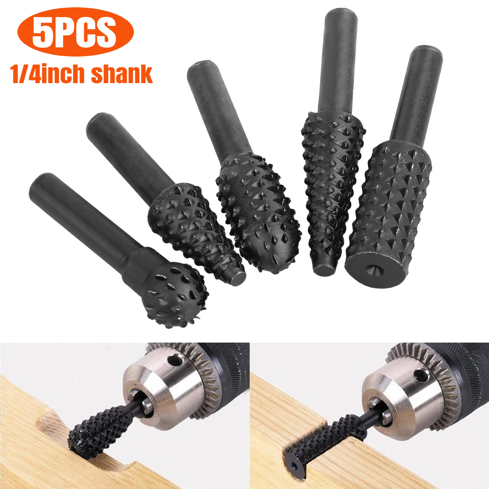 5PCS 1/4 » Drill Bit Set Cutting Tools for Woodworking Knife Wood Carving Tool