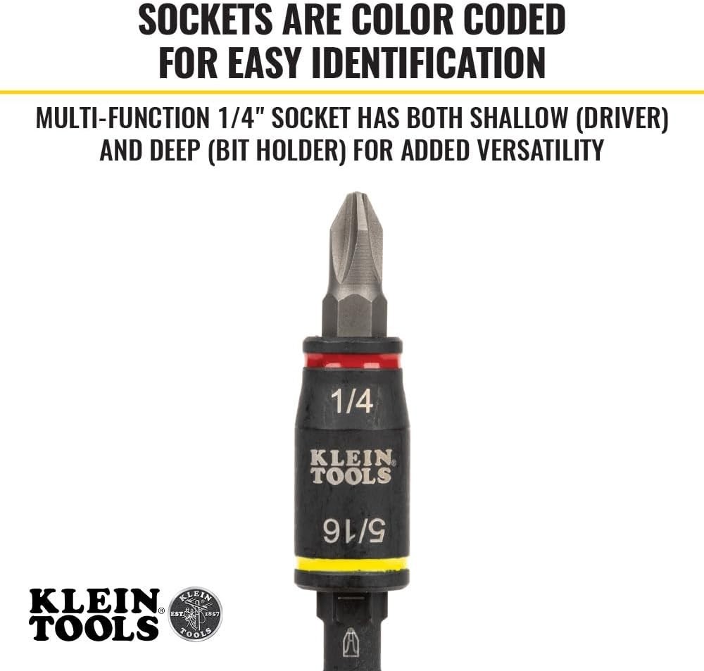 Efficient 3-Inch & 5-Inch Hex Impact Driver Set with Magnetic Socket Holder