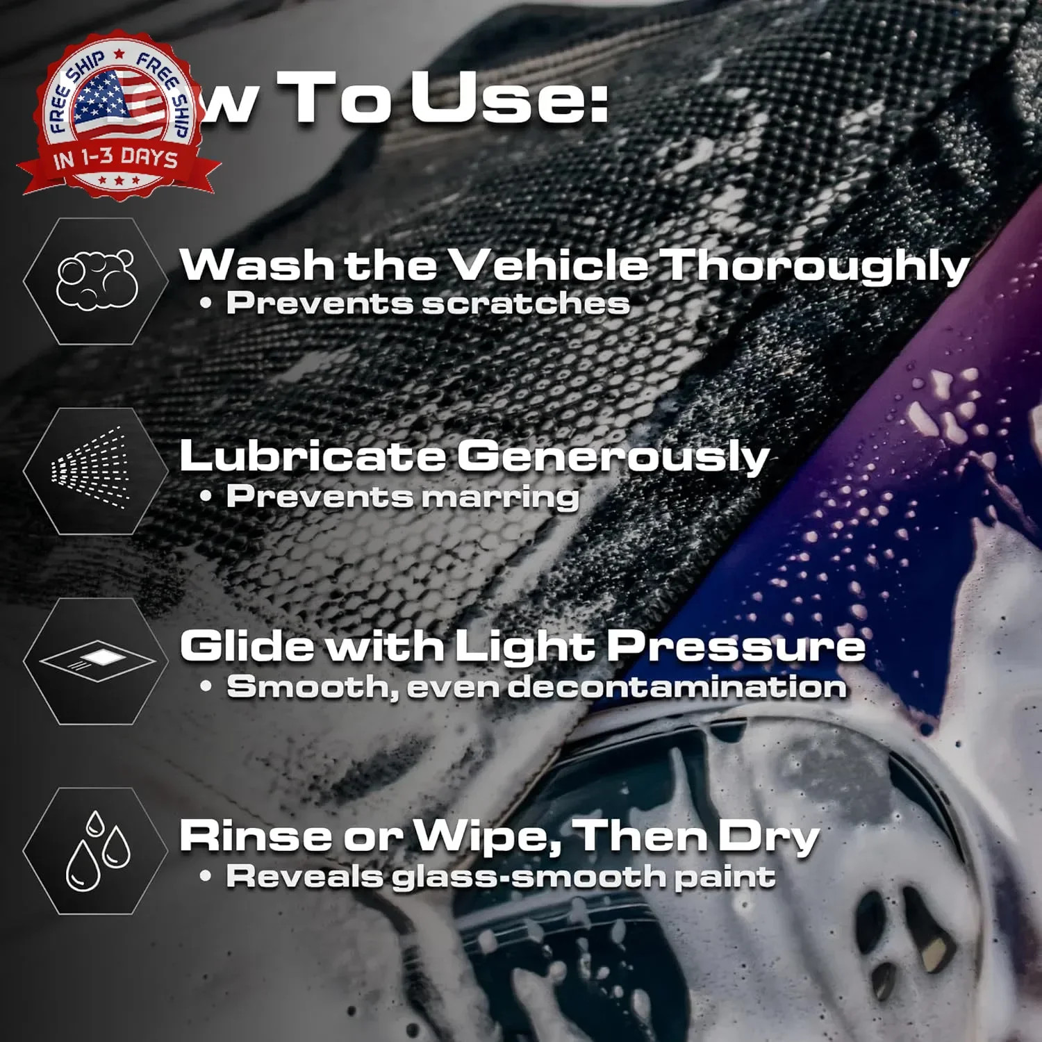 Clay Towel – Auto Detailing Synthetic Clay Towel – Decontaminate Paint