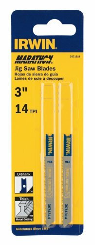 IRWIN 3071314 U Shank 3-1/4&Prime; 10 TPI Bi-Metal Jig Saw Blade 2 PACK