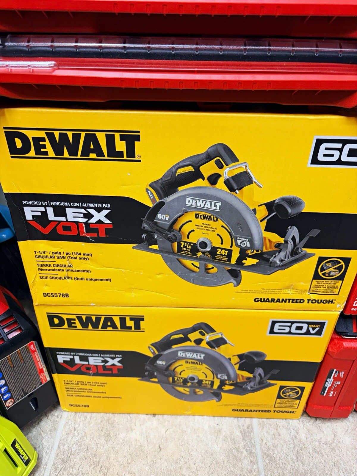 DEWALT FLEXVOLT 60V MAX Brushless 7-1/4&Prime; Circular Saw Brake DCS578B