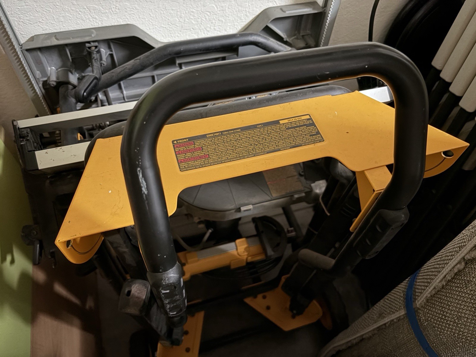 DEWALT DWE74911 Corded Electric Portable Table Saw with Stand Yellow/Black