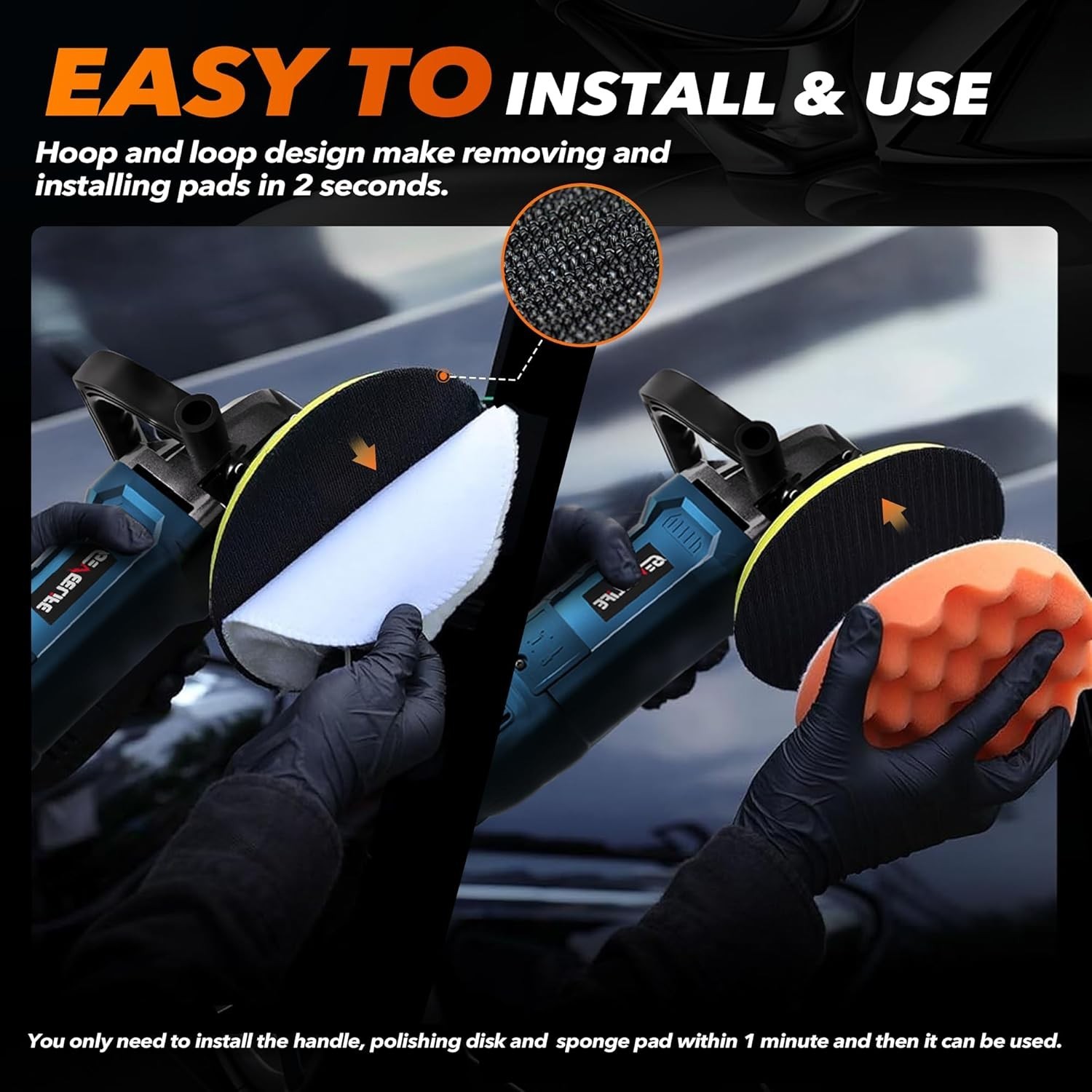 Lightweight & Ergonomic 6/7 Inch Buffer Polisher – 1600W with Safety Features