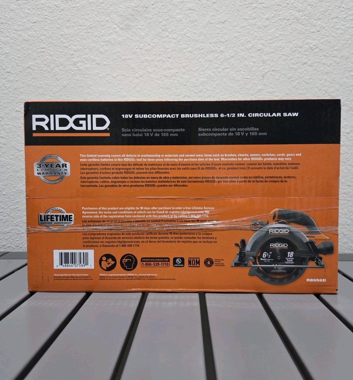 RIDGID 18V SubCompact Brushless 6 1/2&Prime; Circular Saw – Tool Only
