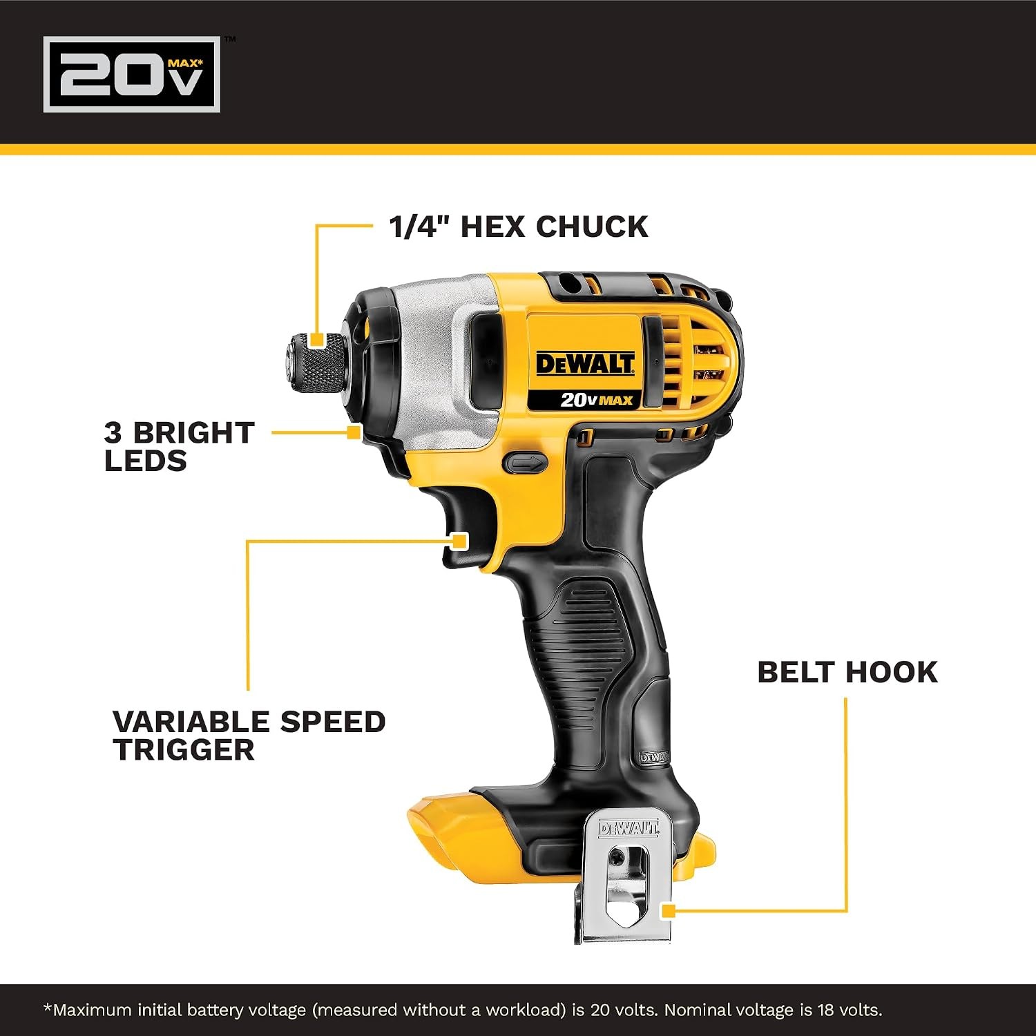 DEWALT 20V MAX Cordless Drill and Impact Driver, Power Tool Combo Kit , Includes