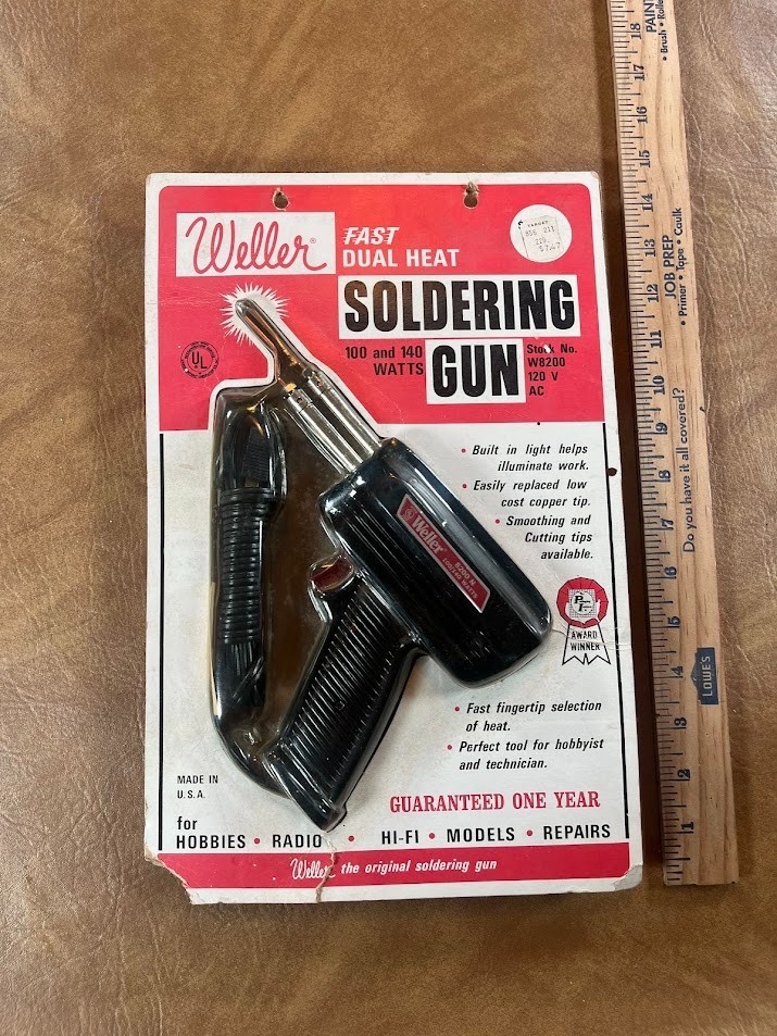 Vintage Weller Soldering Gun Model 8200 8200N 140/100 Watts 120v NIP NEW