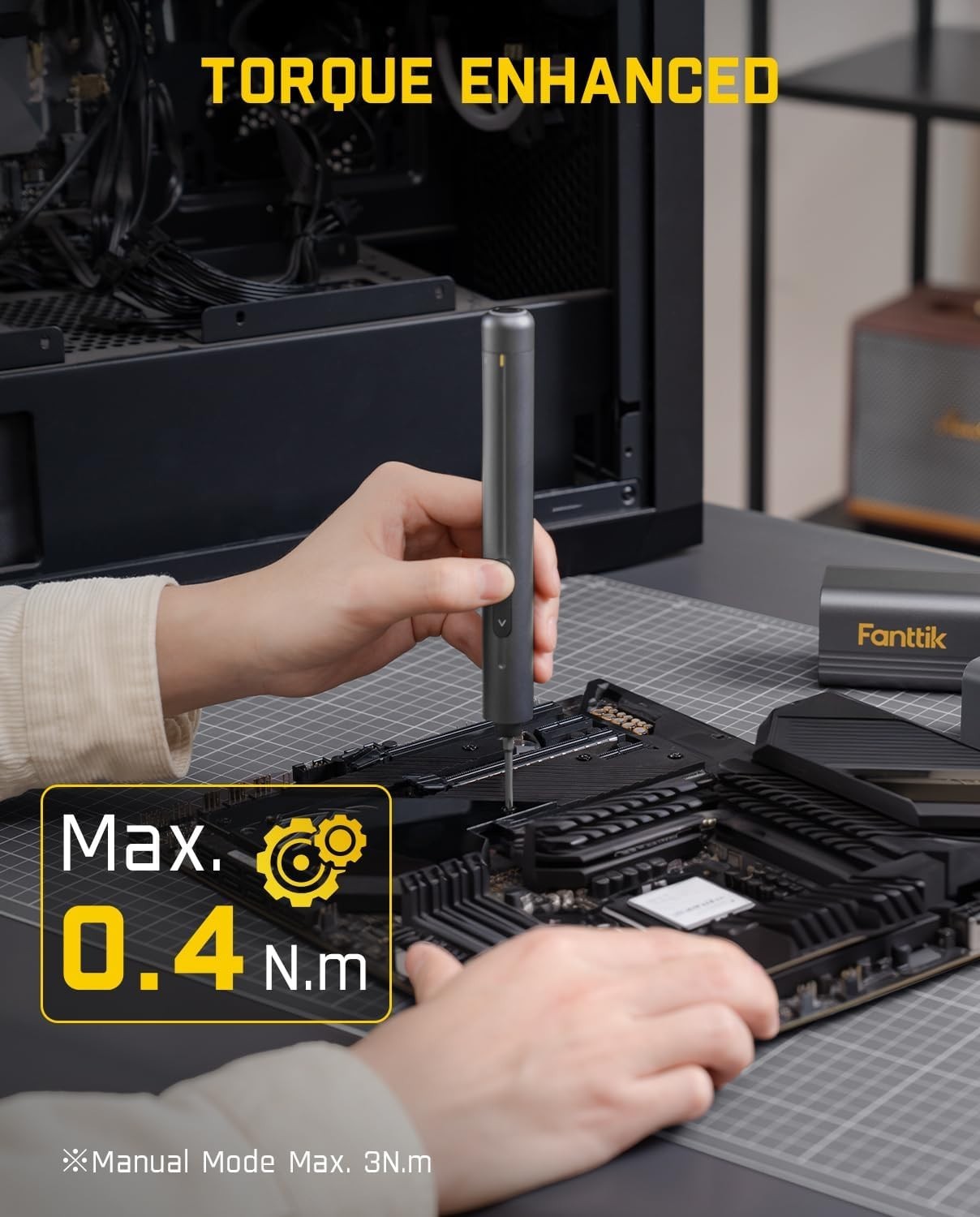 Precision Electric Screwdriver – Mini Size, 3 Torque Settings, USB-C Charging