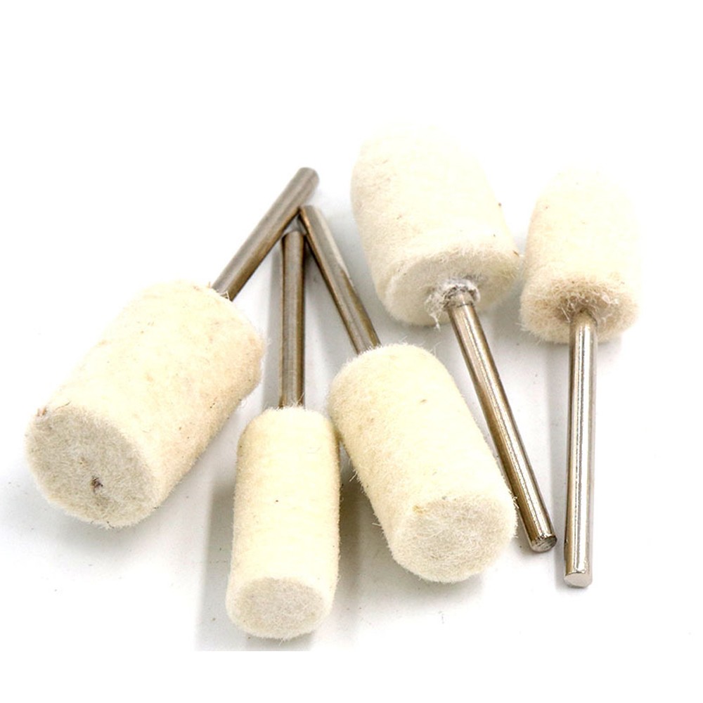 Felt Polishing Buffing Pads Wool Plastic Dremel Rotary Tool Kit 2.35/3mm Shank
