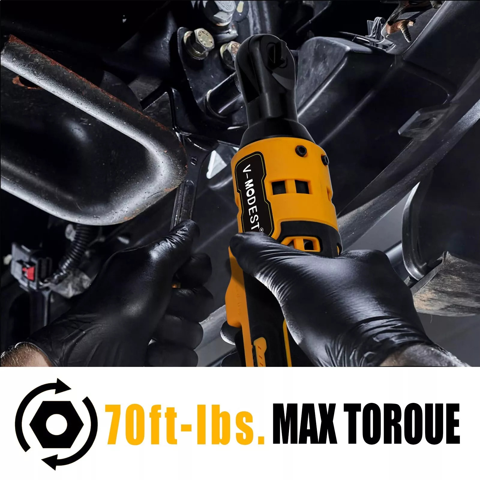 Cordless 3/8&Prime; Ratchet & 1/2&Prime; Impact Wrench Power Tool Set For Dewalt 20V Battery