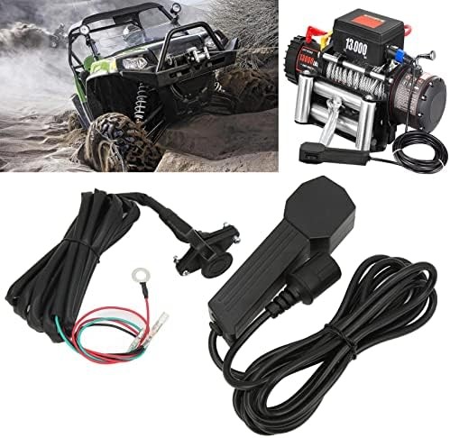 3-Prong 12 V Winch Remote Control with Female Plug and 9 Ft Cable | Handheld man