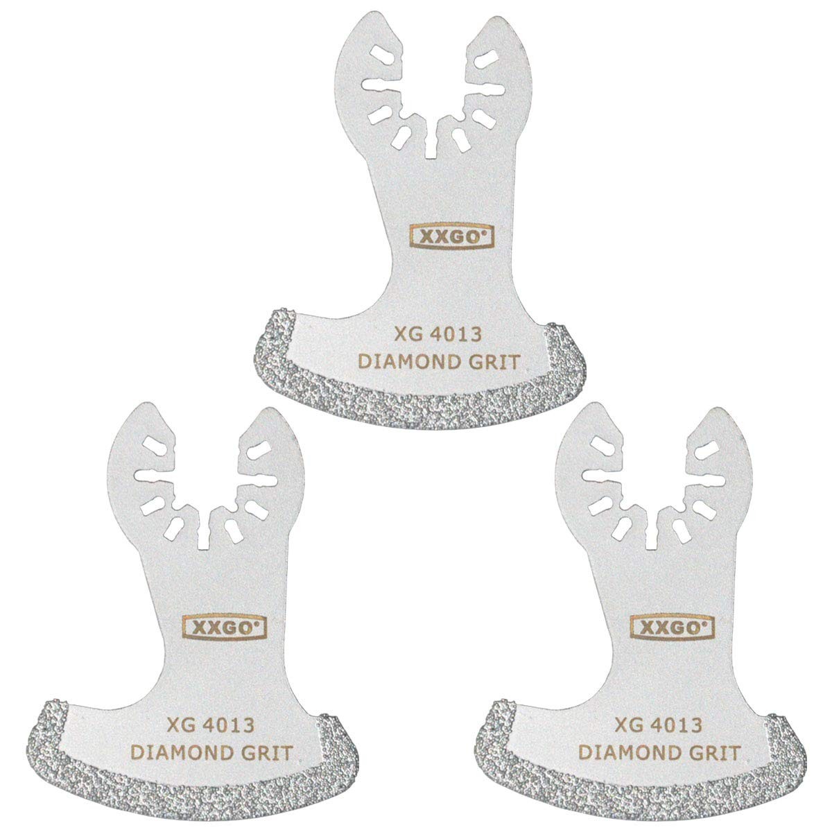 XXGO 3 Pcs Diamond Grout Multitool Blade for Remover 3 PCS, Silver