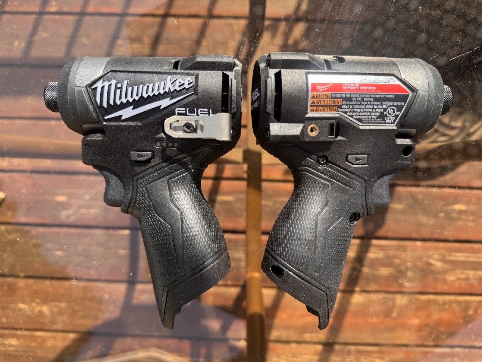 Black Milwaukee M12 Fuel 1/4in Hex Impact Driver 3453-20