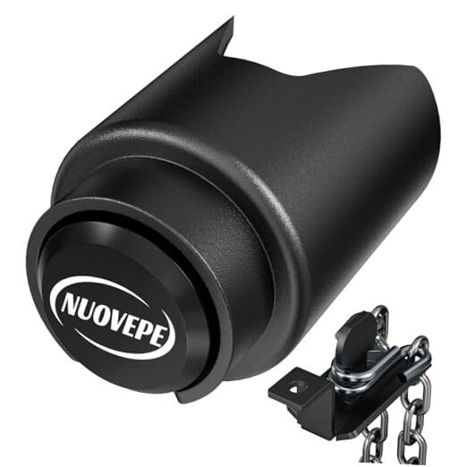 Trailer Lock Fits Couplers, Secures Safety Chains Anti-Theft Ball 2 Inch Black