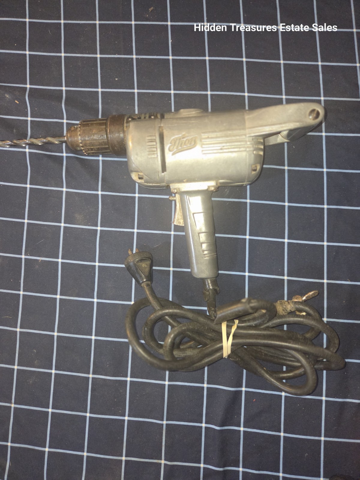 Vintage Thor Silver Line heavy duty 1/2&Prime;electric drill 500 RPM tested Works 40s