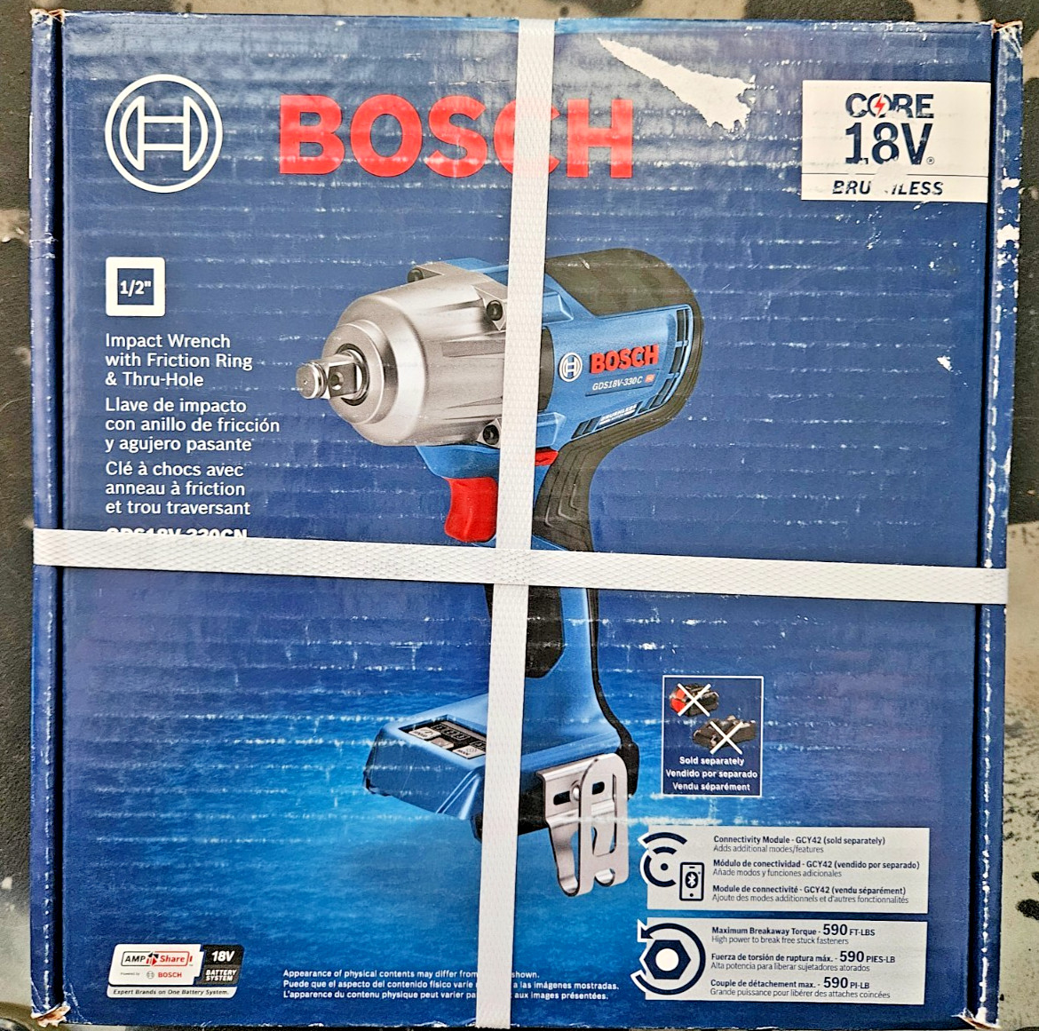 Bosch 18V Variable Speed Brushless 1/2&Prime; square Drive Cordless Impact Wrench
