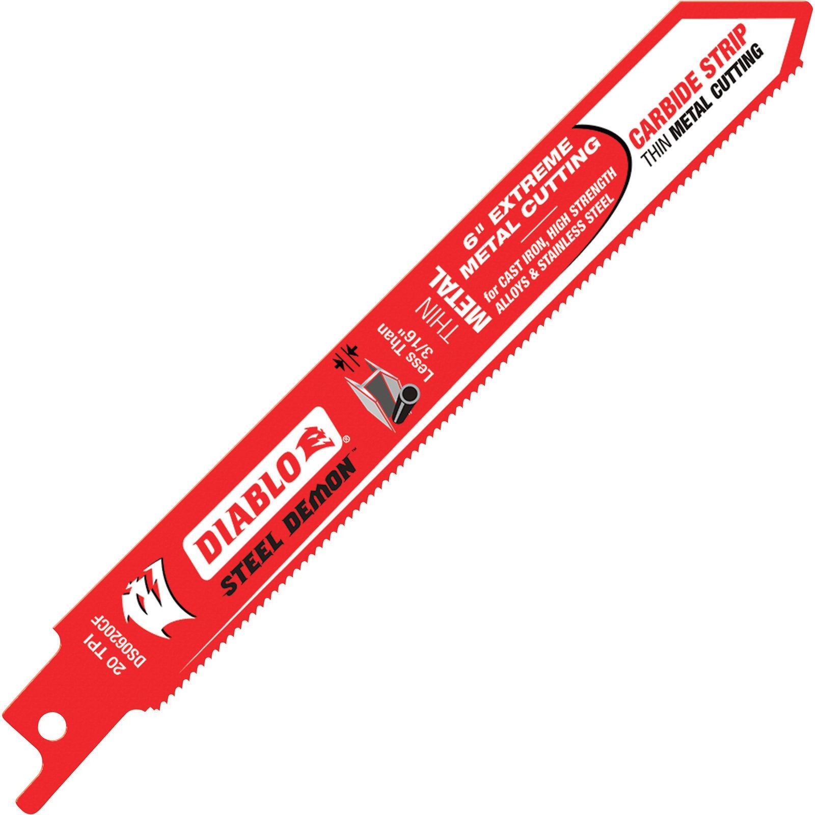 Diablo DS0620CF 6&Prime; x 20T Steel Demon Extreme Metal Cutting Reciprocating Blade