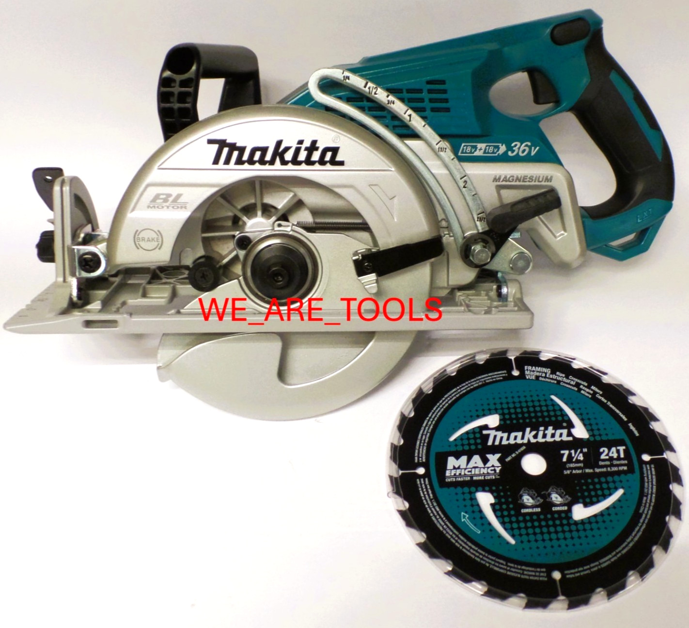 New Makita XSR01 36V LXT Brushless Rear Handle 7‑1/4&Prime; Circular Saw X2 XSR01Z