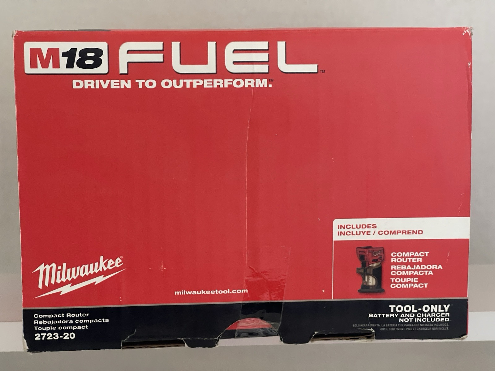NEW Milwaukee 2723-20 M18 FUEL Lith-ion Compact Router w LED Light (Tool Only)