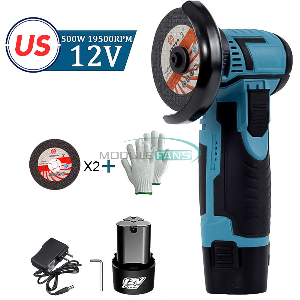 500W 19500rpm Mini Cordless Brushless Angle Grinder Cutting Tool with Battery