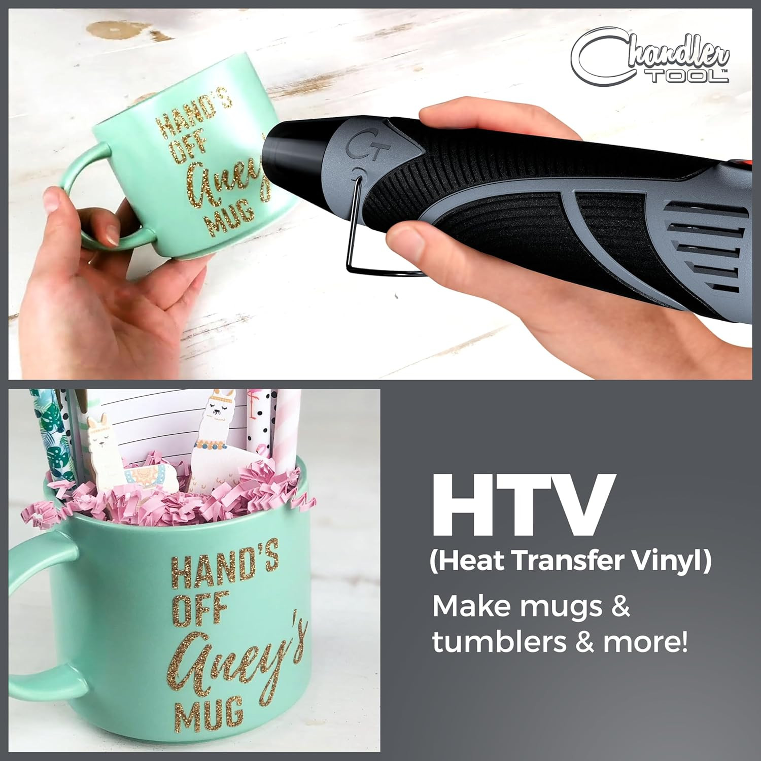Heat Gun for Crafting, Mini Dual Temp Hot Air Gun Tool for Epoxy Resin, Shrink W