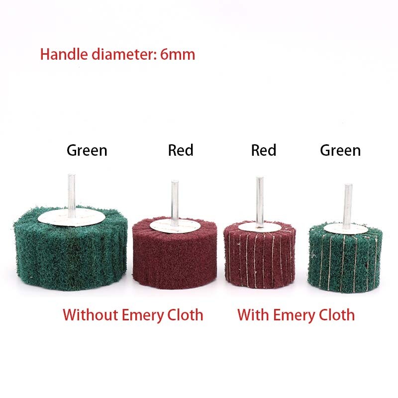 1/4&Prime; Shank Nylon Fiber Flap Wheel Polishing Sanding Mop Disc 25-100mm For Dremel