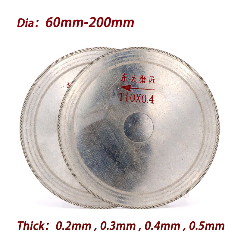 60-200 mm Super Thin Diamond Cutting Disc Jade Glass Crystal Jewelry Saw Blade