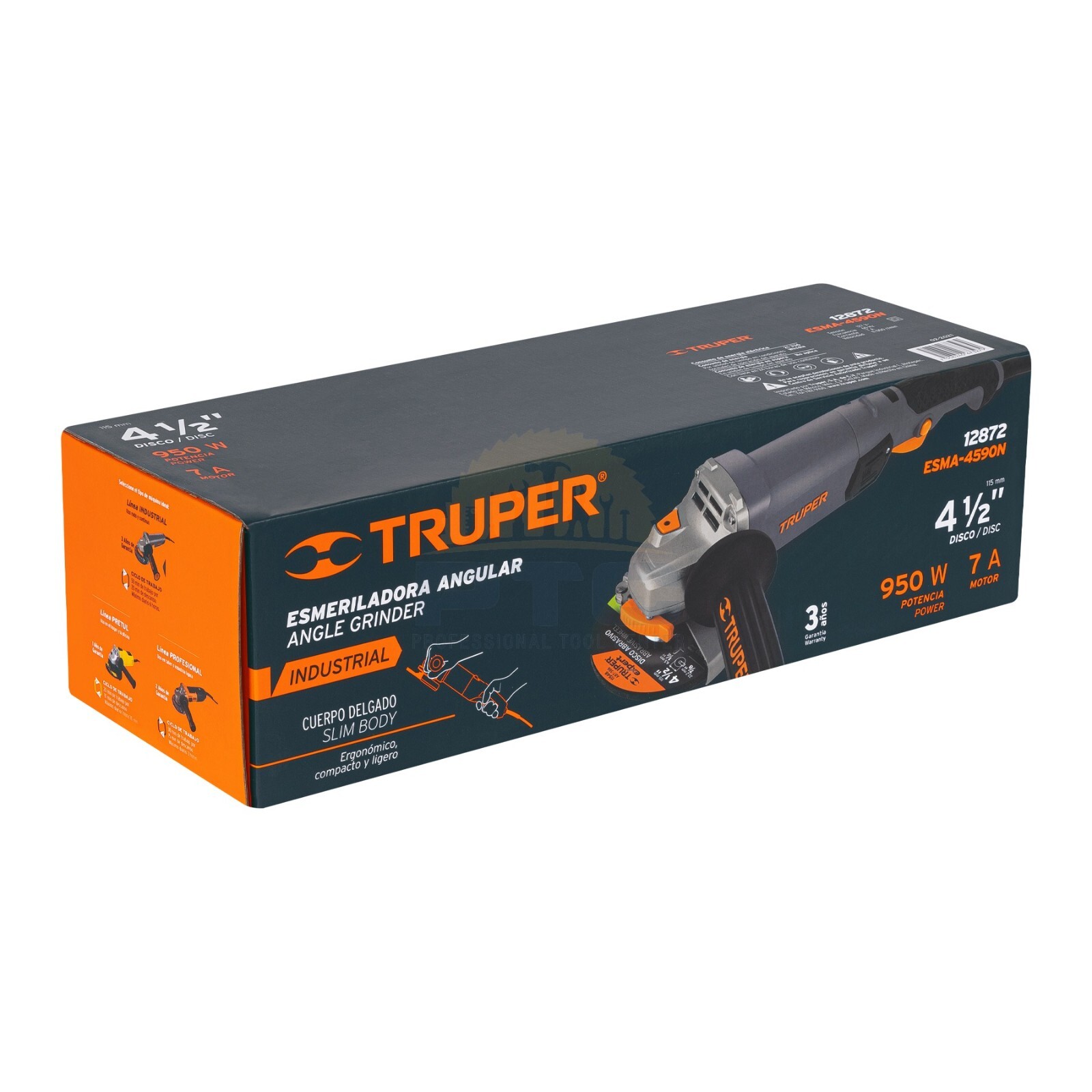 Truper ESMA-4590N Angle grinder 4-1/2&Prime; 950 W, industrial