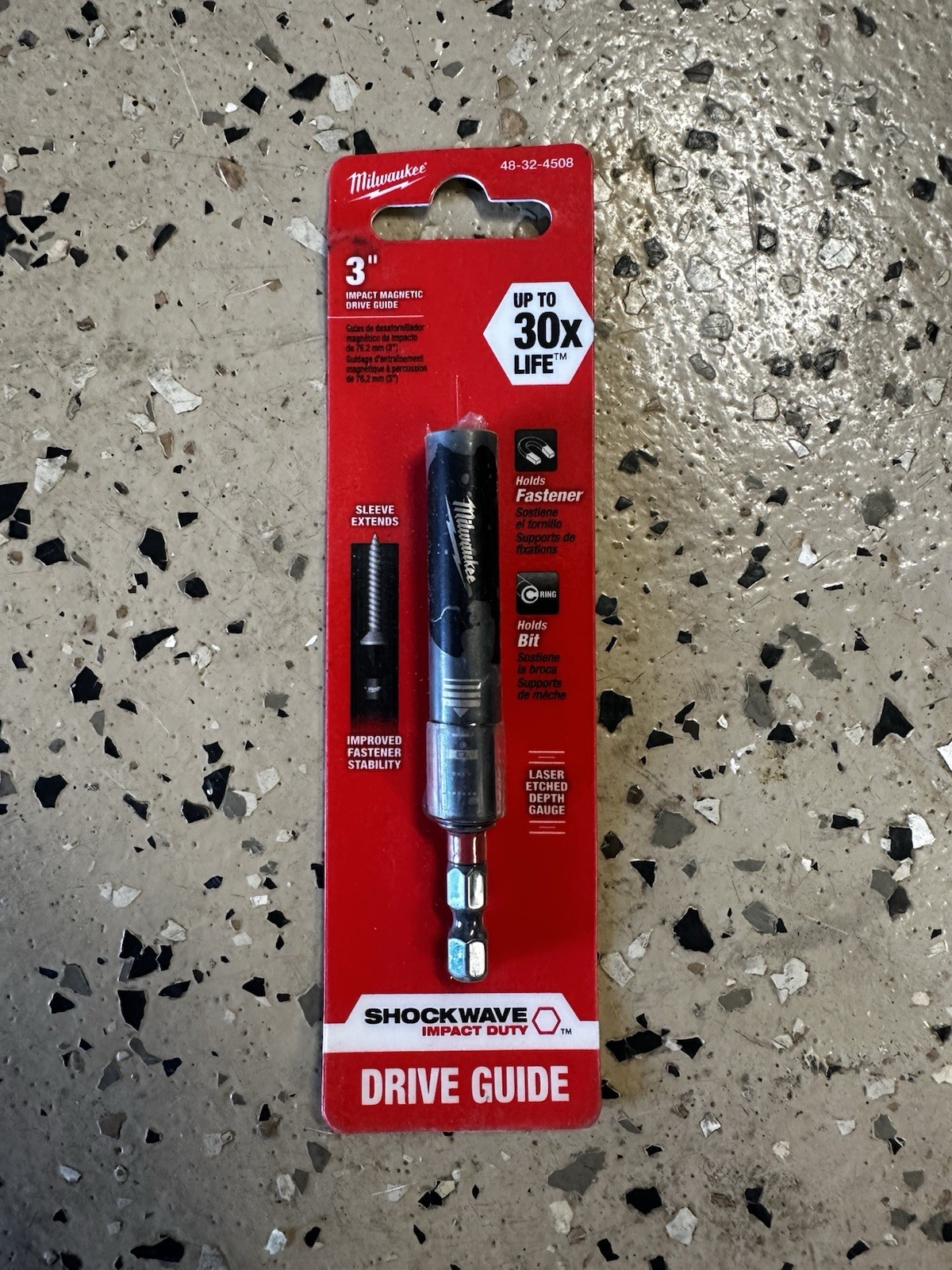 Milwaukee Shockwave Impact Duty Magnetic Drive Guide, 3in., Model# 48-32-4508