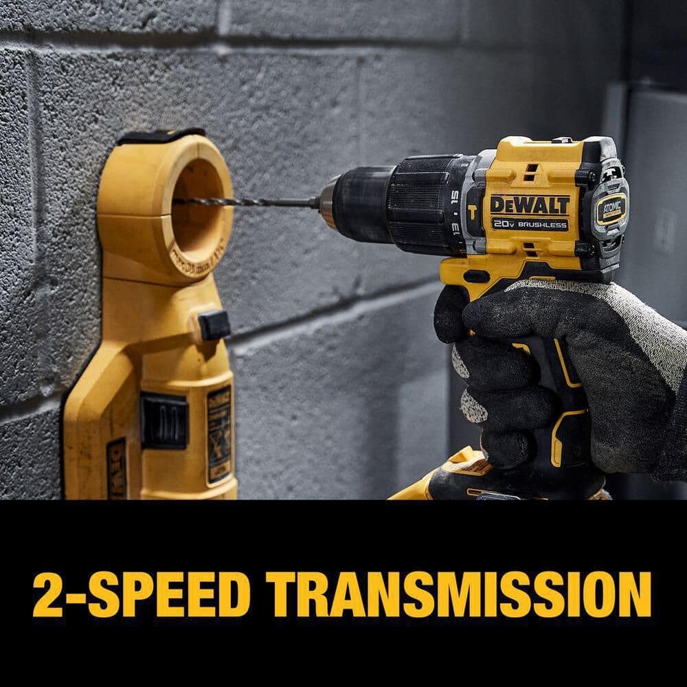 Dewalt 20V 1/2 In Drill/Driver Kit & 1/2 In Hammer Drill w 2Ah Battery & Charger