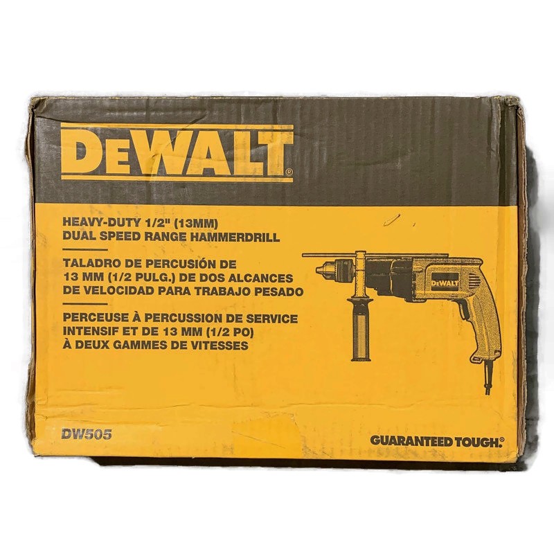 DEWALT DW505 1/2&Prime; 7.8 Amp VSR Electric Corded Dual Range Hammerdrill Drill