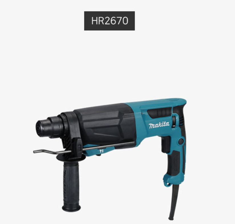 Makita HR2670 Rotary Hammer Corded 800W 1500Rpm 3J Keyless 362mm 6.4Lb USA(X)