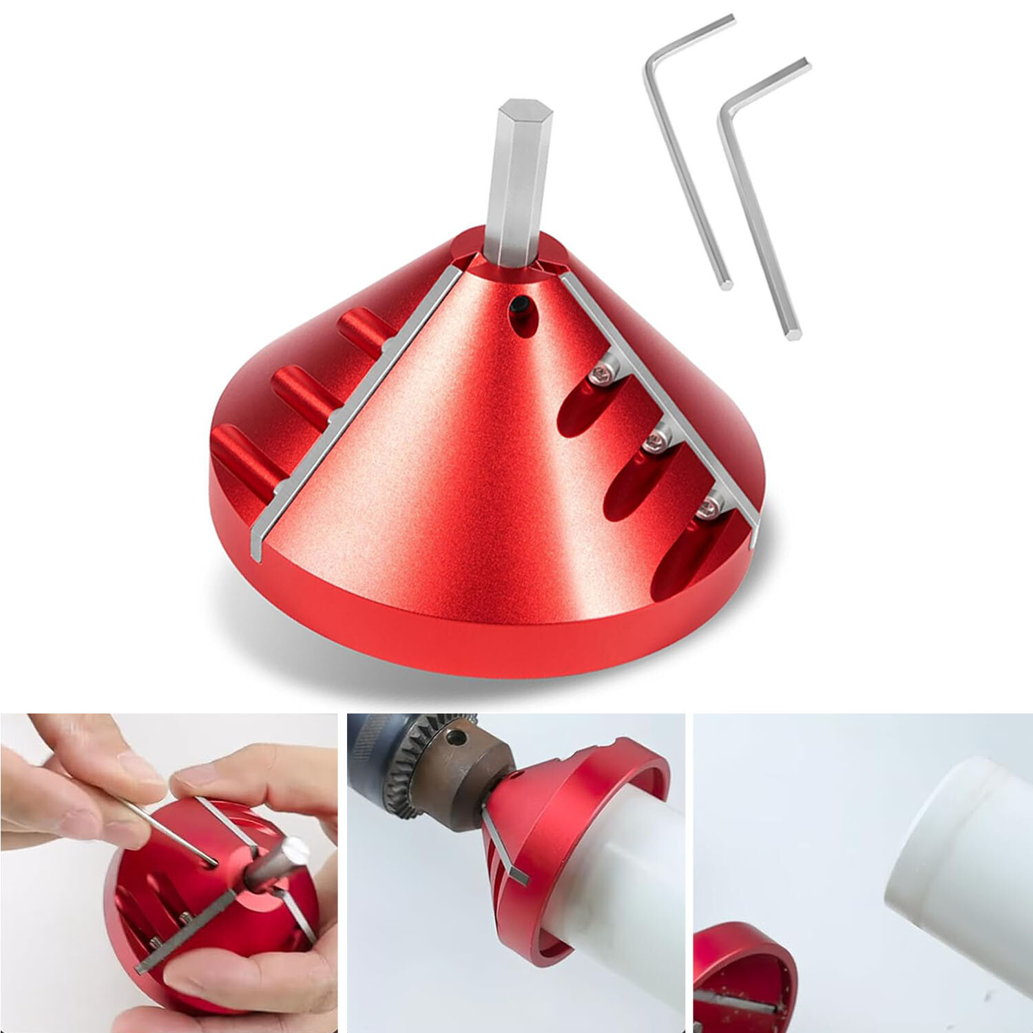 2 in 1 Inner-Outer PVC Deburring Tool for OD 0.75&Prime; – 3.5&Prime;, ID 0.92&Prime; – 3.89&Prime; PVC