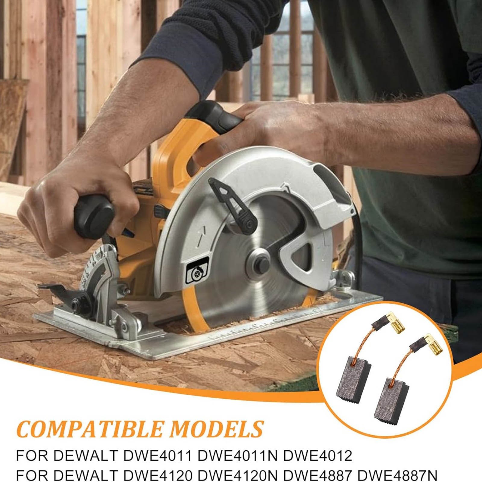 For DeWalt DWE4011 DWE4120 Power Tool Carbon Motor Brushes 8 Pack Complete Set