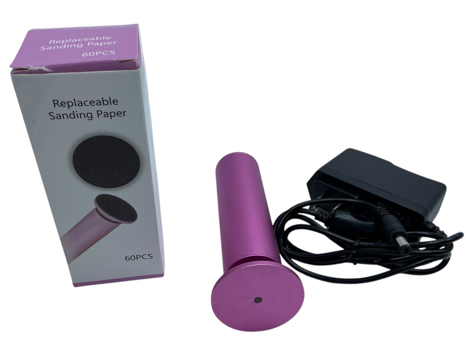 Adjustable Speed Handheld Sander For 3D Prints & Crafts W/ 60 sanding pads Pink