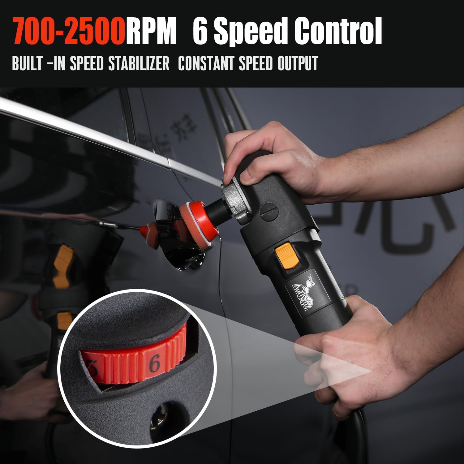 Mini Buffer Polisher, Car Polisher Waxer, 600W Rotary Polisher Machine with 33Pc