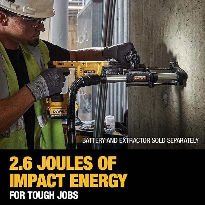DEWALT 20V MAX* XR Rotary Hammer Drill D-Handle 1-Inch Tool Only – BLACK/YELLOW