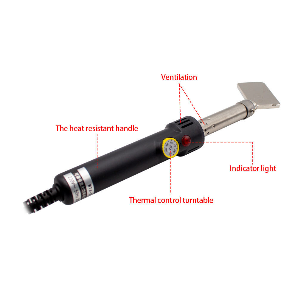 PU Round Belt Welding Soldering Iron Drive Belt Connector 200W 0-400℃ Adjustable