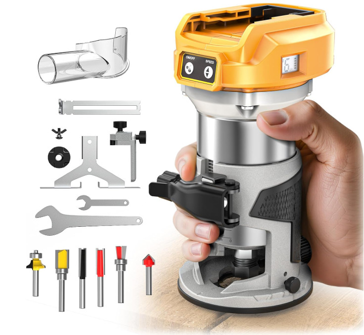 Fresadora Compacta para Madera con Control de 6 Velocidades 800W. Nuevo